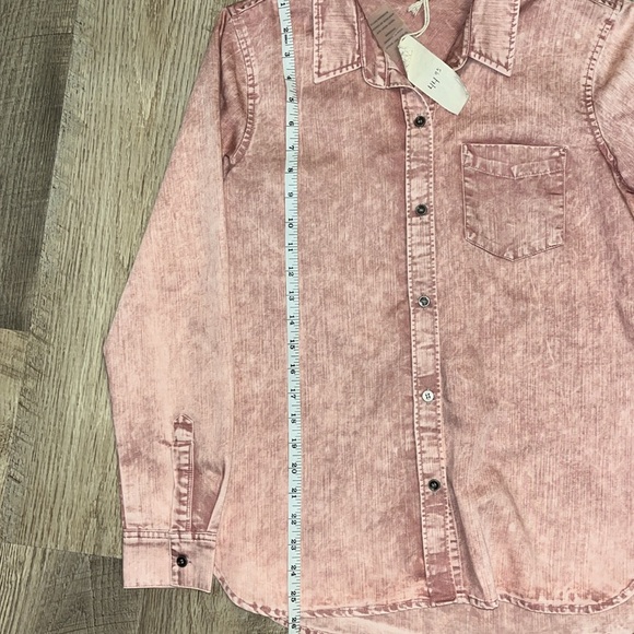 Mystree Pink Button-Up‎ Shirt Small - Picture 7 of 8